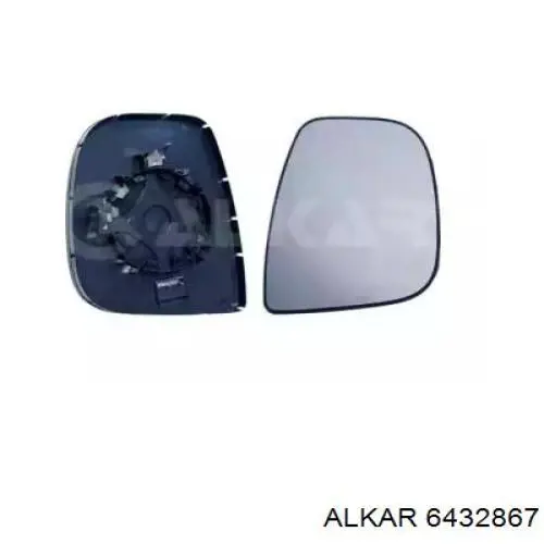 6432867 Alkar зеркальный элемент зеркала заднего вида правого