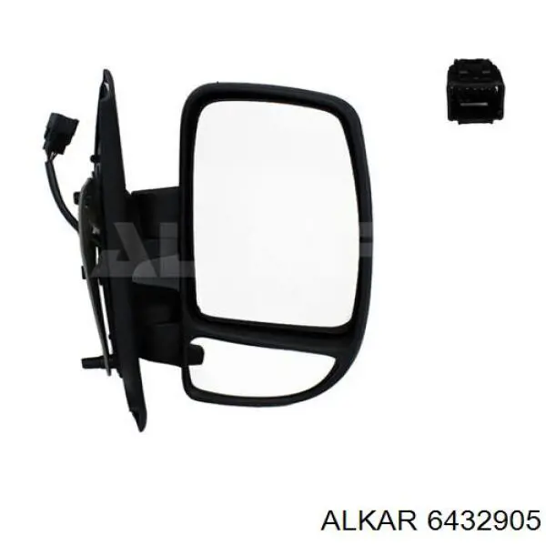 Стекло правого зеркала заднего вида 6432905 Alkar