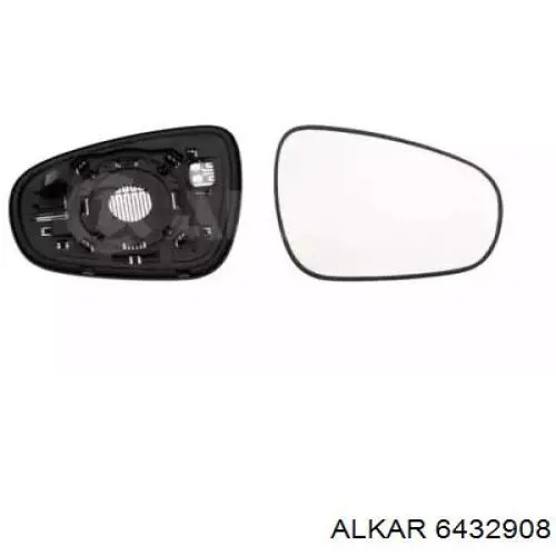 6432908 Alkar elemento espelhado do espelho de retrovisão direito