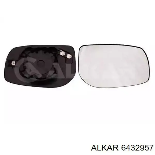 6432957 Alkar зеркальный элемент зеркала заднего вида правого