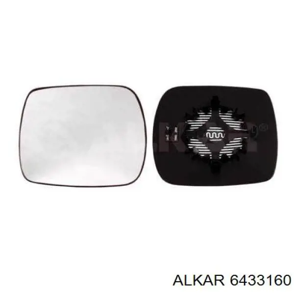 Зеркальный элемент зеркала заднего вида Alkar 6433160