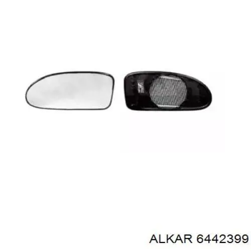 6442399 Alkar зеркальный элемент зеркала заднего вида правого