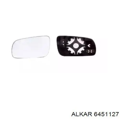 Стекло левого зеркала заднего вида 6451127 Alkar