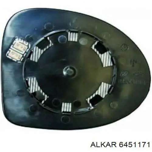 Стекло левого зеркала заднего вида 6451171 Alkar