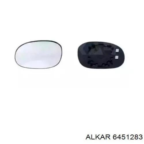 6451283 Alkar зеркальный элемент зеркала заднего вида левого
