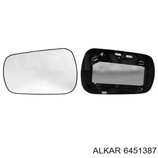 6451387 Alkar зеркальный элемент зеркала заднего вида левого