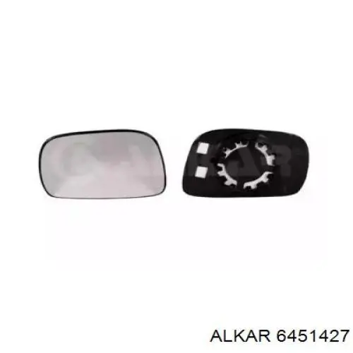 6451427 Alkar зеркальный элемент зеркала заднего вида левого