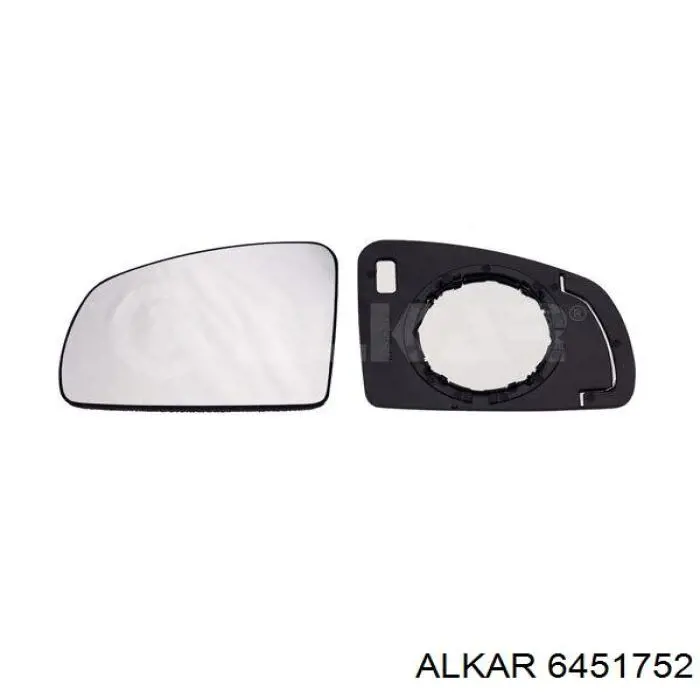 Стекло левого зеркала заднего вида 6451752 Alkar
