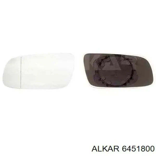 6451800 Alkar зеркальный элемент зеркала заднего вида левого
