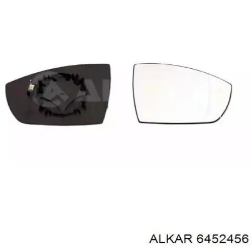 6452456 Alkar elemento espelhado do espelho de retrovisão direito