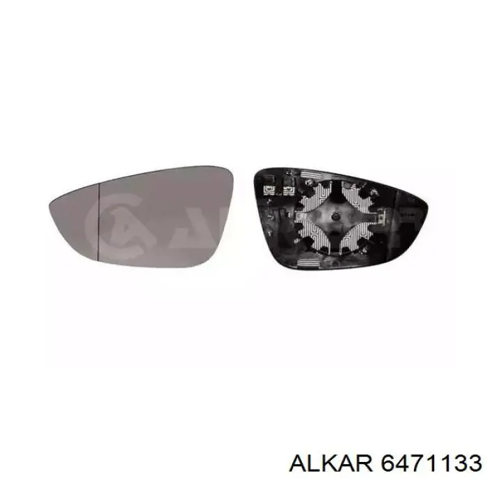 6471133 Alkar зеркальный элемент зеркала заднего вида левого