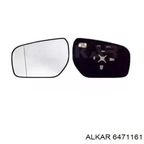 6471161 Alkar зеркальный элемент зеркала заднего вида левого