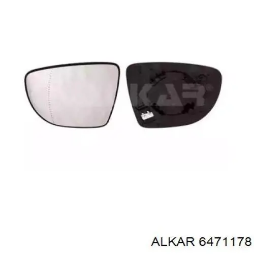 6471178 Alkar elemento espelhado do espelho de retrovisão esquerdo