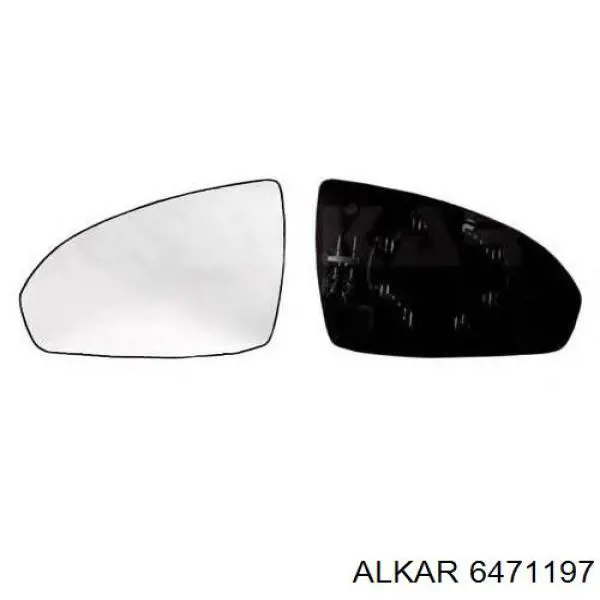 6471197 Alkar elemento espelhado do espelho de retrovisão esquerdo