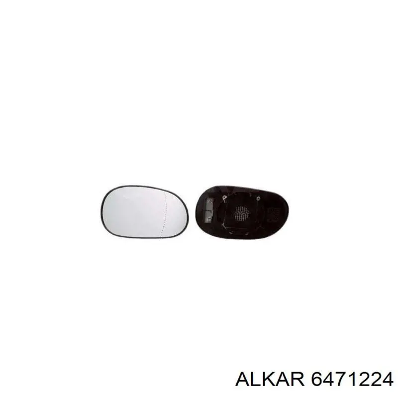 Стекло левого зеркала заднего вида 6471224 Alkar