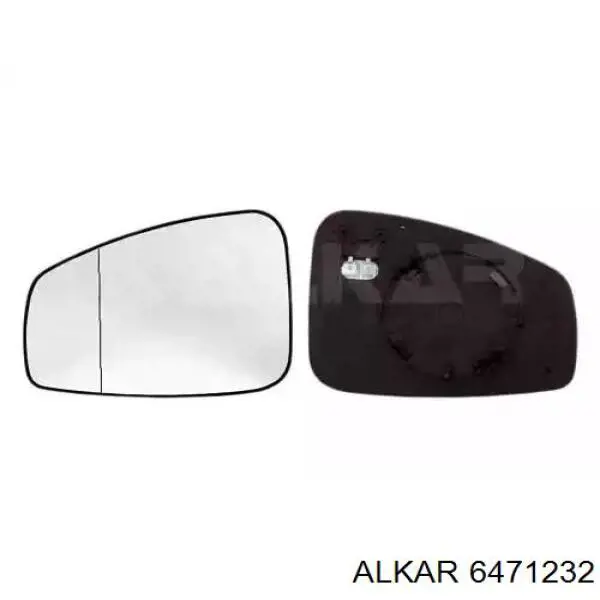6471232 Alkar зеркальный элемент зеркала заднего вида левого