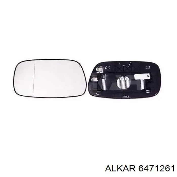 6471261 Alkar elemento espelhado do espelho de retrovisão esquerdo