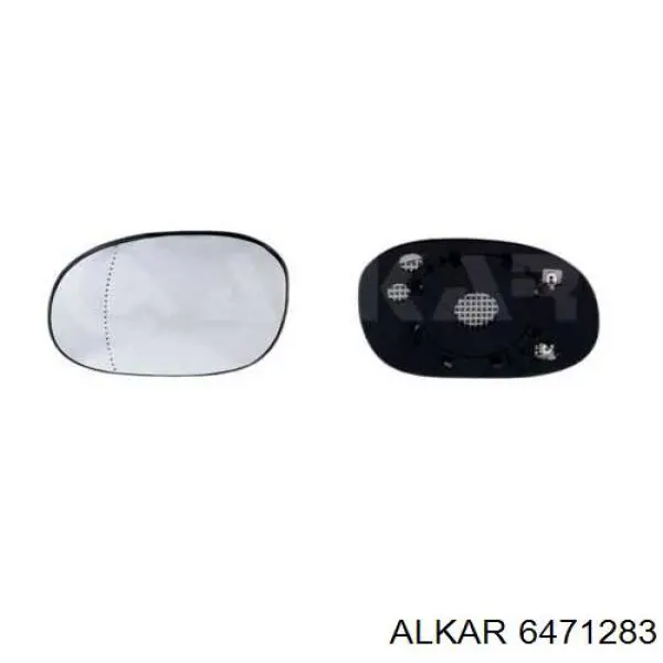 6471283 Alkar зеркальный элемент зеркала заднего вида левого