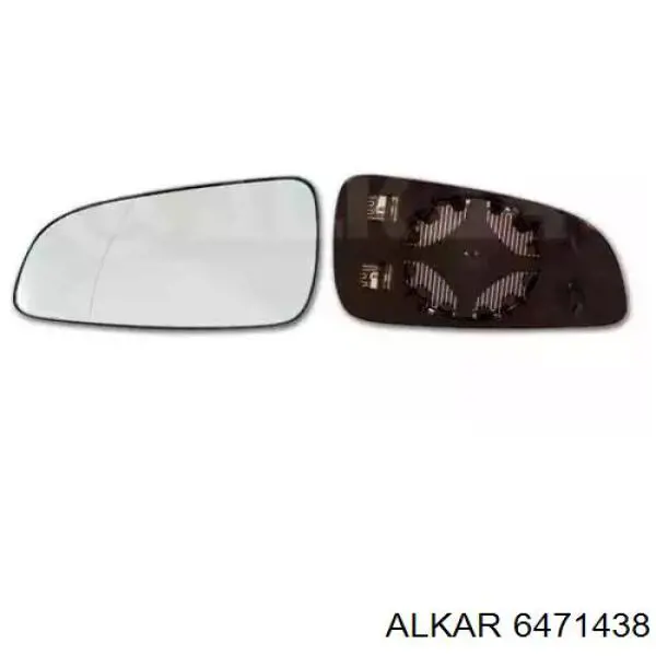6471438 Alkar зеркальный элемент зеркала заднего вида левого