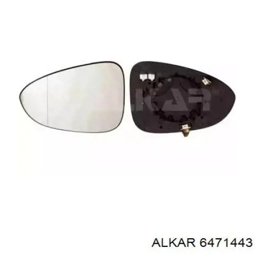 6471443 Alkar зеркальный элемент зеркала заднего вида правого