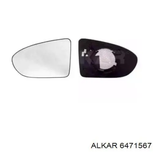 6471567 Alkar зеркальный элемент зеркала заднего вида левого