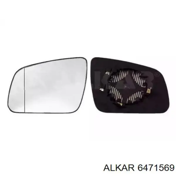 6471569 Alkar зеркальный элемент зеркала заднего вида левого