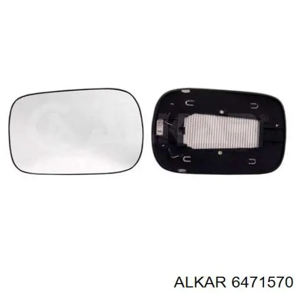 6471570 Alkar зеркальный элемент зеркала заднего вида левого
