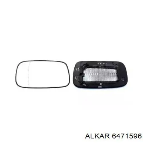 Стекло левого зеркала заднего вида 6471596 Alkar