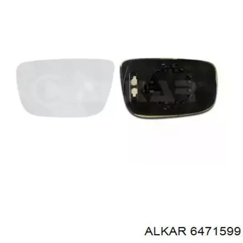 Стекло левого зеркала заднего вида 6471599 Alkar