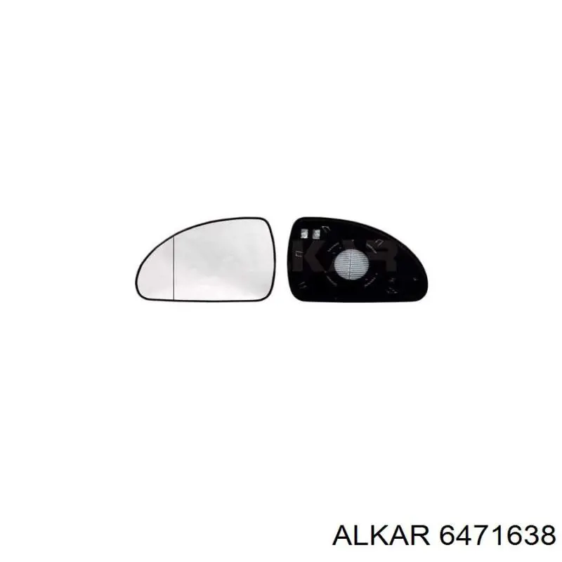 6471638 Alkar зеркальный элемент зеркала заднего вида левого