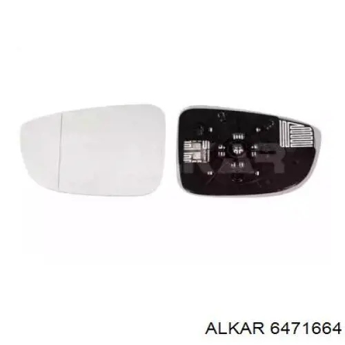 Стекло левого зеркала заднего вида 6471664 Alkar