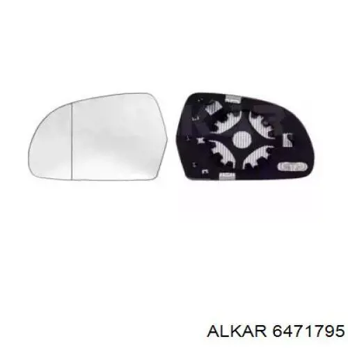 Стекло левого зеркала заднего вида 6471795 Alkar