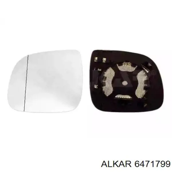 6471799 Alkar зеркальный элемент зеркала заднего вида левого
