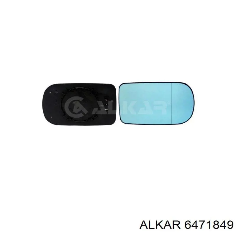 Стекло левого зеркала заднего вида 6471849 Alkar