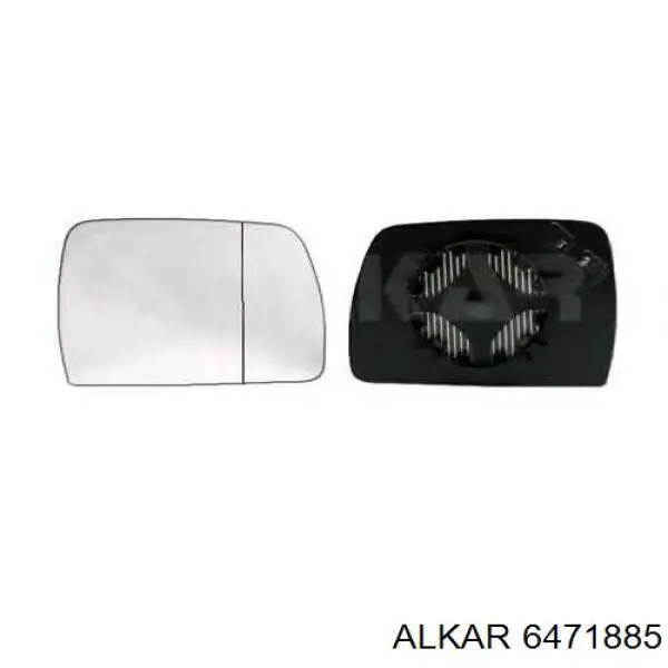 Стекло левого зеркала заднего вида 6471885 Alkar