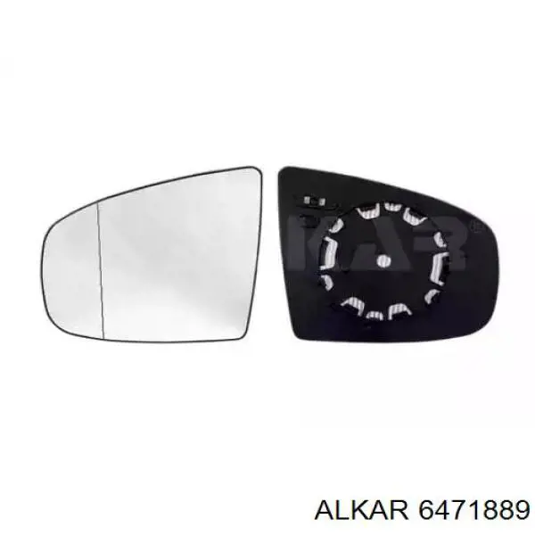 6471889 Alkar зеркальный элемент зеркала заднего вида левого