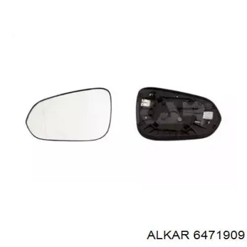 6471909 Alkar elemento espelhado do espelho de retrovisão esquerdo
