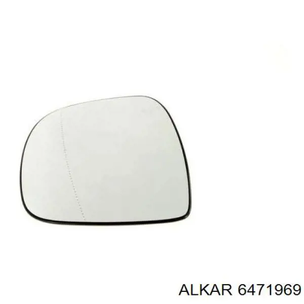 Стекло левого зеркала заднего вида 6471969 Alkar