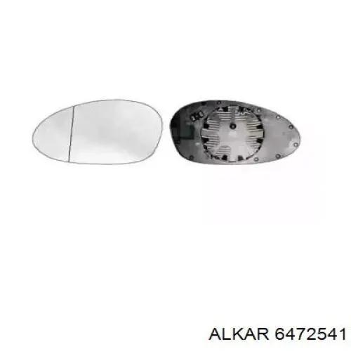 6472541 Alkar зеркальный элемент зеркала заднего вида правого