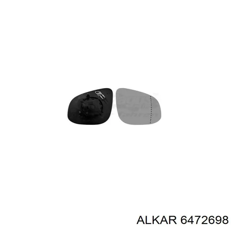 Стекло правого зеркала заднего вида 6472698 Alkar