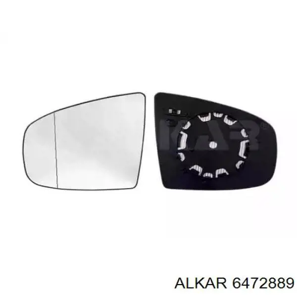 6472889 Alkar зеркальный элемент зеркала заднего вида правого