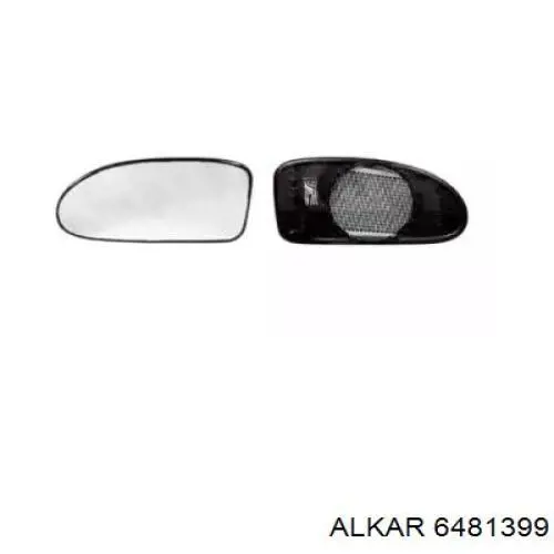 6481399 Alkar зеркальный элемент зеркала заднего вида правого