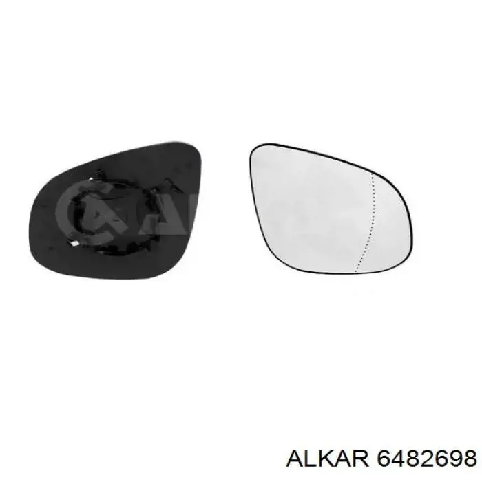 6482698 Alkar зеркальный элемент зеркала заднего вида правого