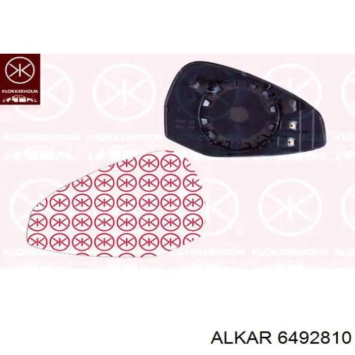 Стекло зеркала заднего вида, правого Alkar 6492810 цена, от 21.11 USD
