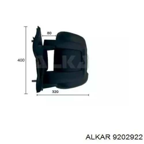 Правое боковое зеркало Alkar 9202922