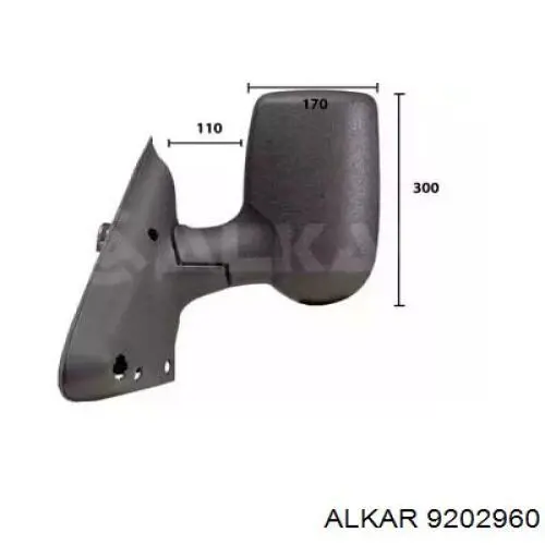 Купить 9202960 Alkar Боковое зеркало заднего вида правое