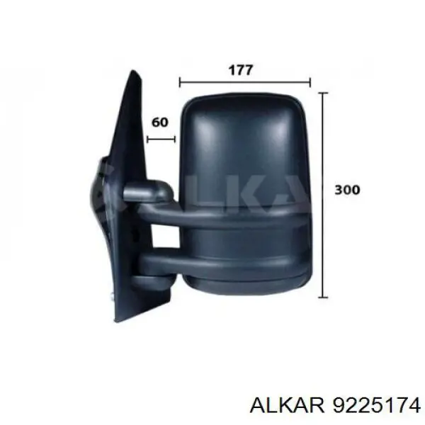 Купить 9225174 Alkar Наружное зеркало левое