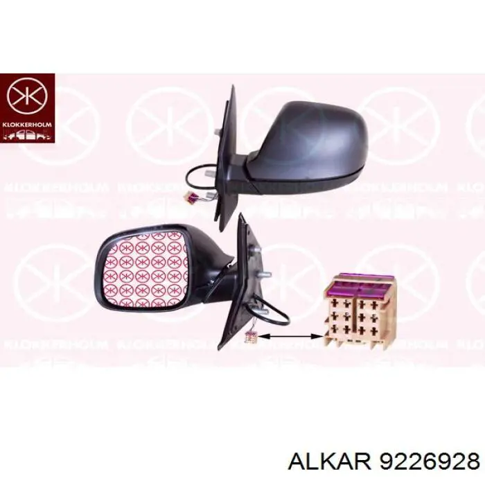 Правое зеркало 9226928 Alkar
