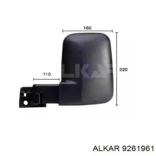Купить 9261961 Alkar Наружное зеркало левое