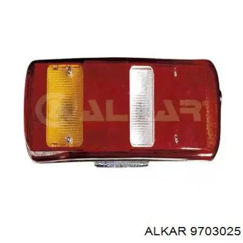 9703025 Alkar vidro da luz traseira